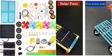 Solar-Powered Motor Kit: STEM Science Experiment for Kids