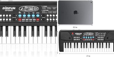 LeeQee Kids Piano Keyboard: Portable Electric Piano with Microphone
