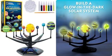 Glow-in-the-Dark Solar System Model Kit: Build & Paint Your 3D Planetarium