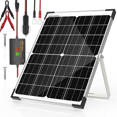 SOLPERK 25W Solar Charger Kit: Waterproof, for Vehicles & Boats