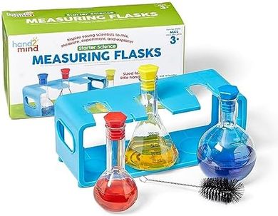 Hand2mind Starter Science Measuring Set: Plastic Beakers & Flasks for Kids