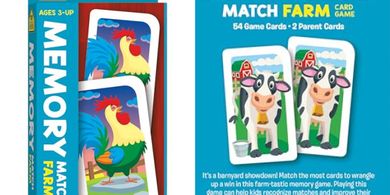 School Zone Farm Memory Match: Ages 3+, Early Learning Game