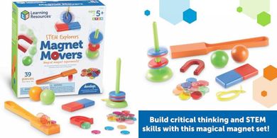 STEM Explorers Magnet Movers: 39-Piece Magnet Set for Ages 5+