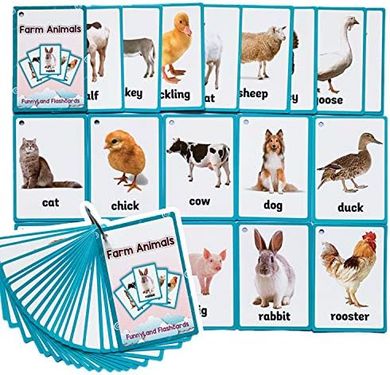 Farm Animal Flash Cards: Educational Preschool Toys
