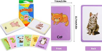 Toddler Animal Flashcards: 36 Fun Educational Cards